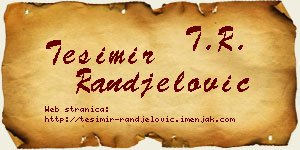 Tešimir Ranđelović vizit kartica